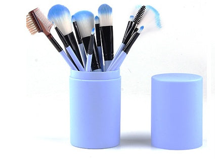 12-Piece Makeup Brush Set in Blue