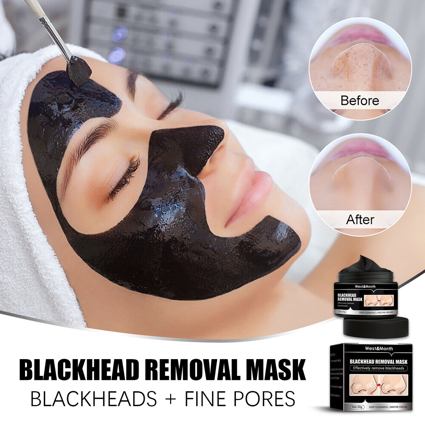 Peel Off Charcoal Deep Cleaning Blackhead Removal Facial Mask