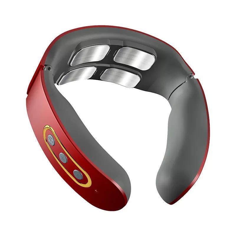 Red Cervical Spine Electric Heated Neck Massager