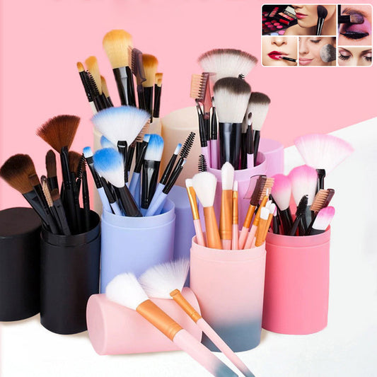 12-Piece Makeup Brush Set Available in Variety of Colors