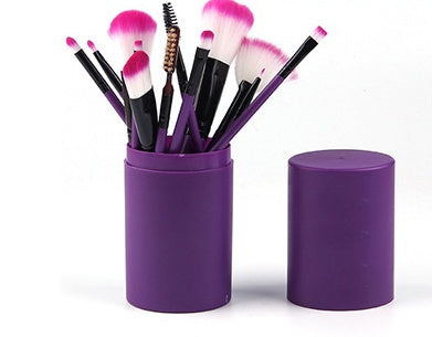 12-Piece Makeup Brush Set in Purple