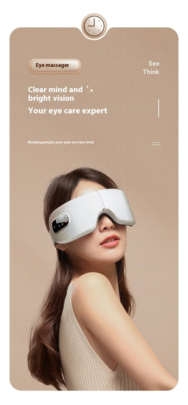 Bluetooth Hot Compress Eye Mask Massager Clear Mind