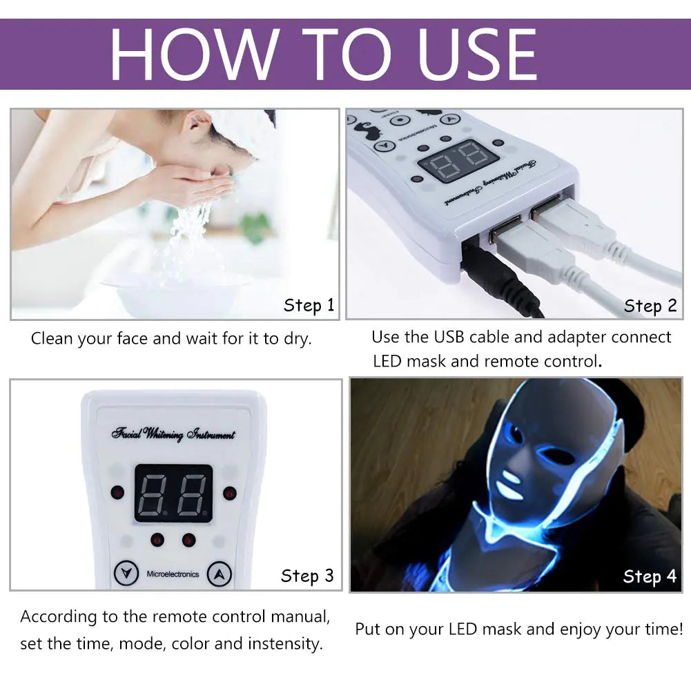 Facial Mask Machine with Massage and Skincare instructions