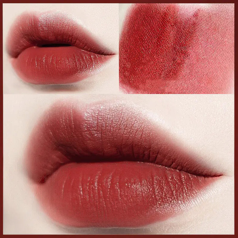 New Magnetic Button Powder Tube Lipstick Color R06 Red Bayberry with Wine