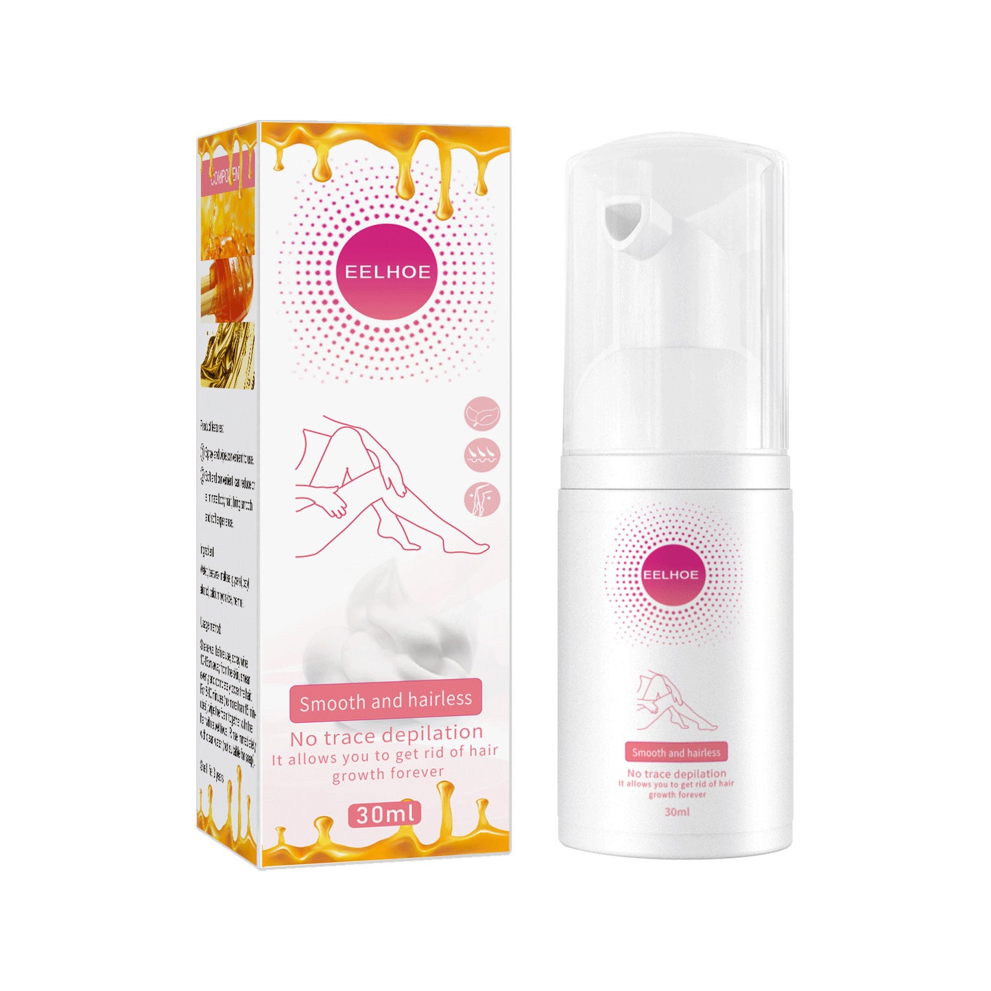 Non-irritating Gentle Foam Mousse Hair Removal Spray 30ml