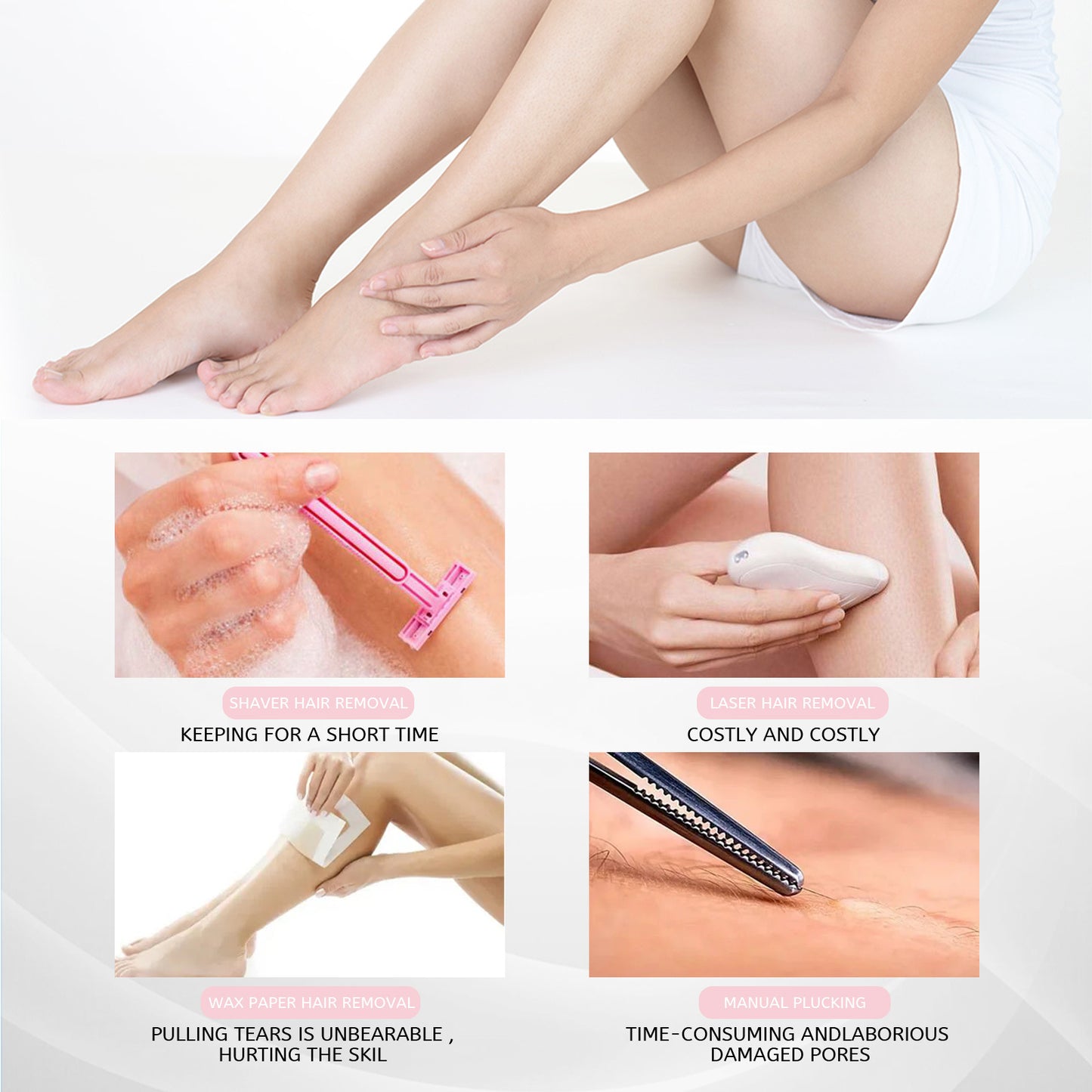 Non-irritating Gentle Foam Mousse Hair Removal Spray Alternatives