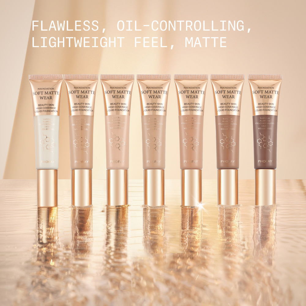 PHOFAY Full Coverage Foundation – Flawless, Oil-Control, Lightweight Perfection