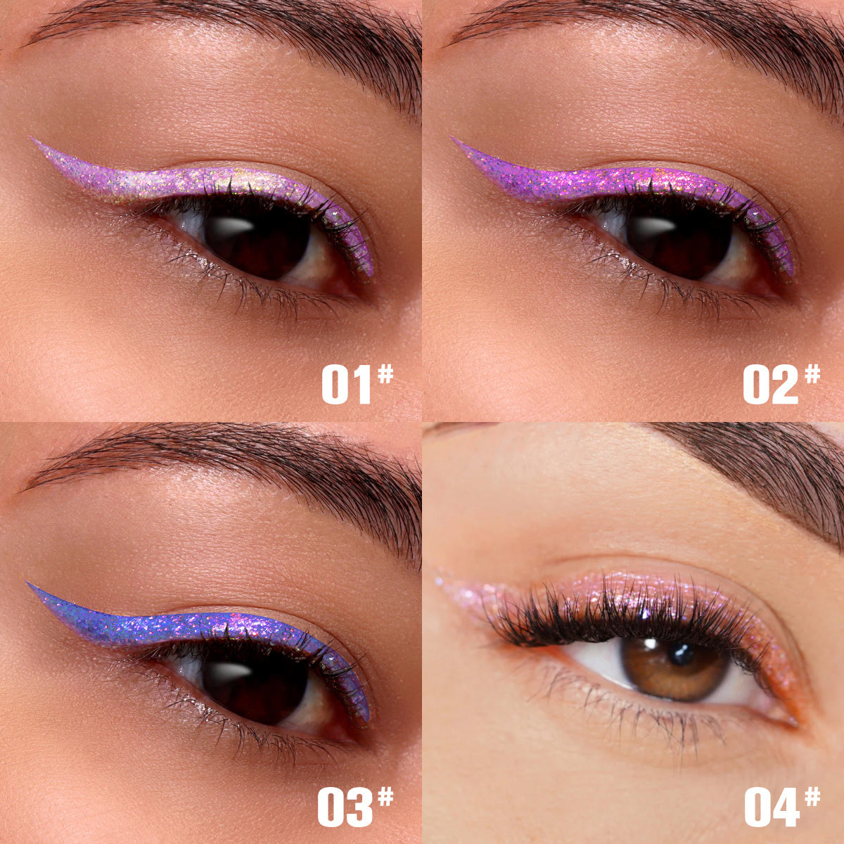 PHOFAY Liquid Glitter Eyeliner Set color shades 1-4