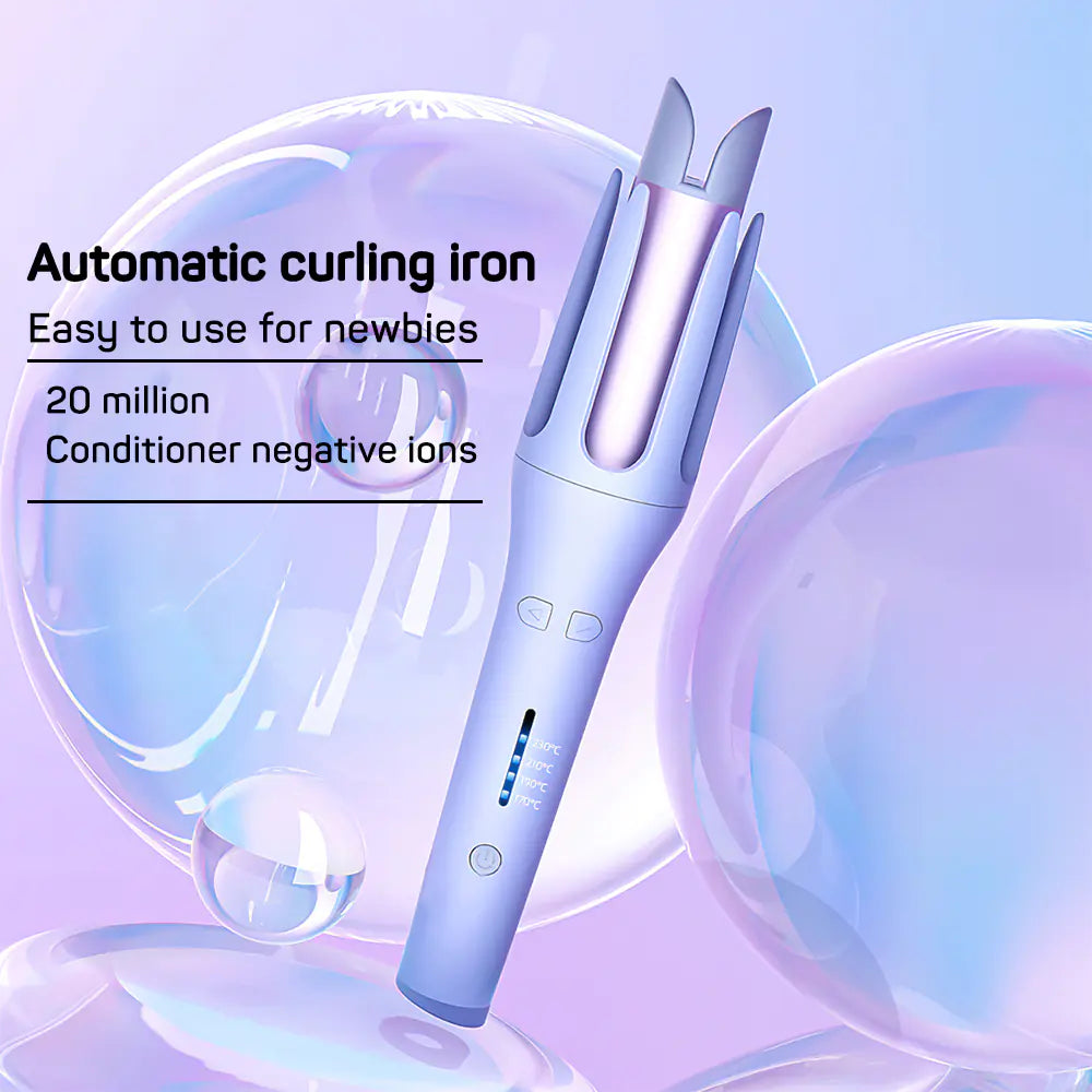 Purple Automatic Electric Hair Curler and Waver Iron For Newbies