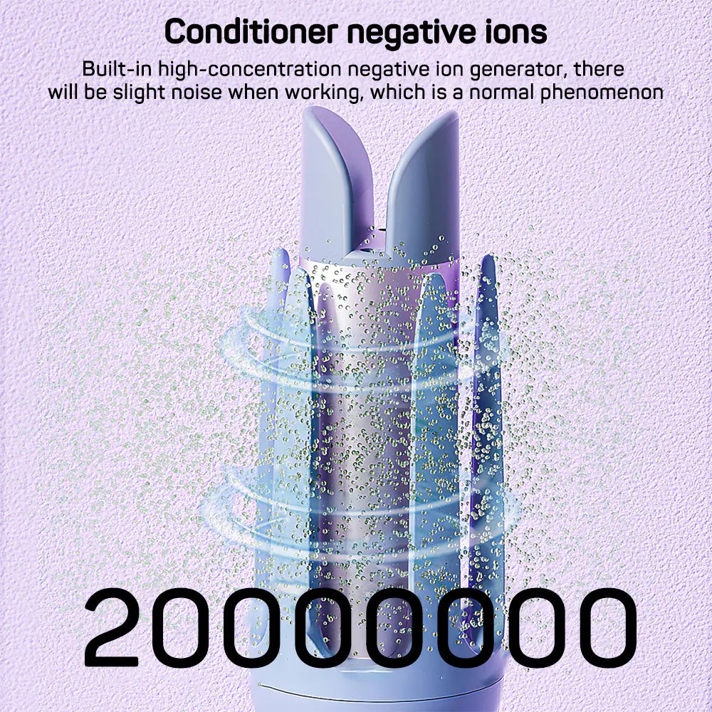 Purple Automatic Electric Hair Curler and Waver Iron Negative Ions
