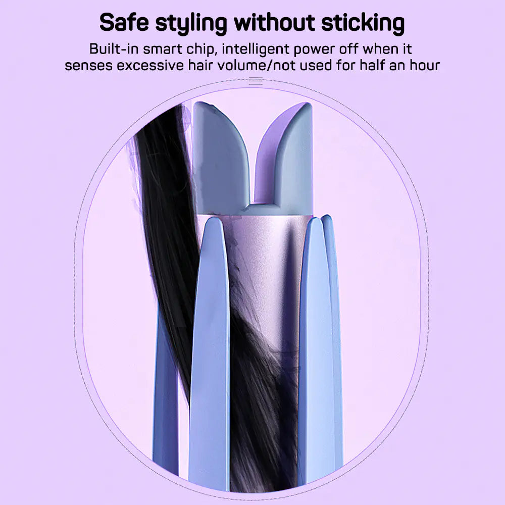 Purple Automatic Electric Hair Curler and Waver Iron Safe Styling