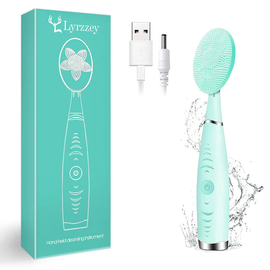 Sonic Vibrating Rechargeable Facial Cleansing Brush with 5 Speeds for Deep Clean